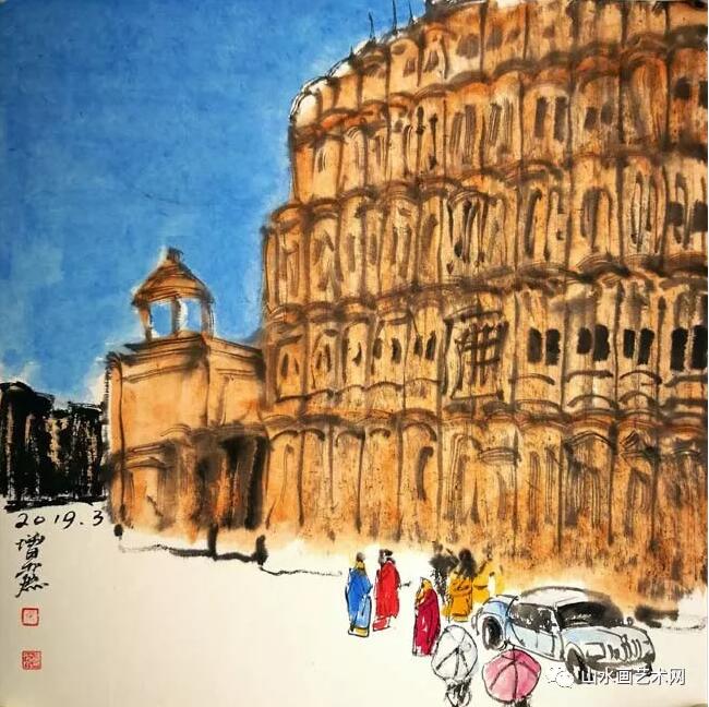 中国美术名家印度采风团--中国画画世界