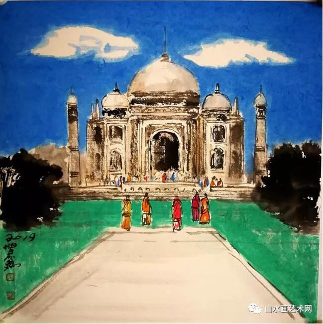 中国美术名家印度采风团--中国画画世界